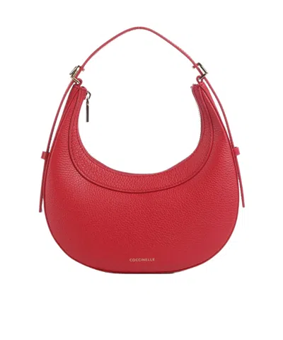 Coccinelle Mini Zip-fastening Shoulder Bag In Red