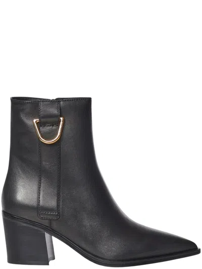 Coccinelle Cushioned Leather Boots In Black