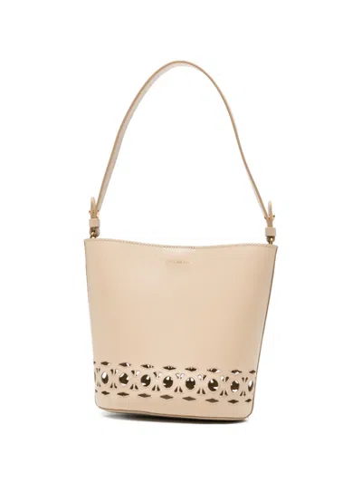 Coccinelle Cut-out-detail Tote Bag In Neutral