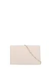 Coccinelle Chain Strap Pebbled Leather Shoulder Bag In Pink