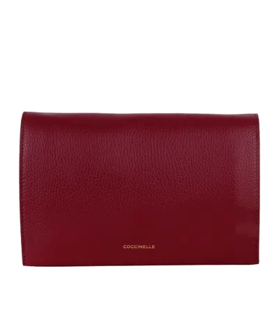 Coccinelle Dandy Clutch Bag In Red