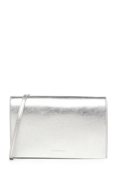 Coccinelle Silver Dandy Bag In Metallic