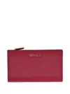 Coccinelle Dark Pink Foldover Wallet With Zipper