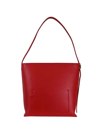Coccinelle Debossed-logo Shoulder Bag In Red