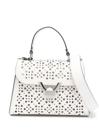 Coccinelle Dew Cow. Perf. Hand Bag In White