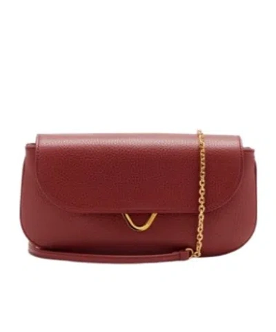 Coccinelle Dew Leather Crossbody Bag In Red
