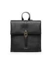 Coccinelle Dorian Leather Backpack With Grain In Black