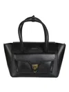Coccinelle Double Beat M Shoulder Bag In Black