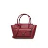 Coccinelle Double Beat Medium Leather Bag In Burgundy