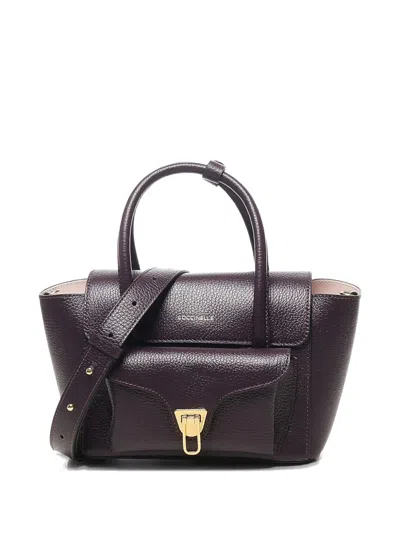 Coccinelle Double Beat Shoulder Bag In Brown