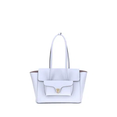 Coccinelle Double Bit Shoulder Bag In White