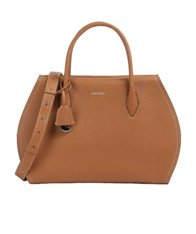 Coccinelle Double Handle Shoulder Bag In Brown