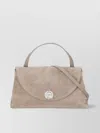 Coccinelle Dove Grey Suede Leather Shoulder Bag
