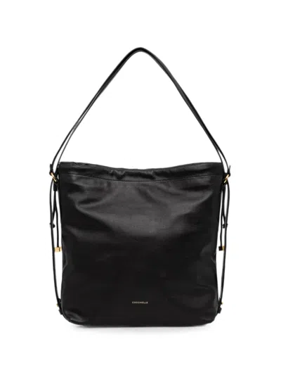 Coccinelle Drawstring Tote Bag In Black