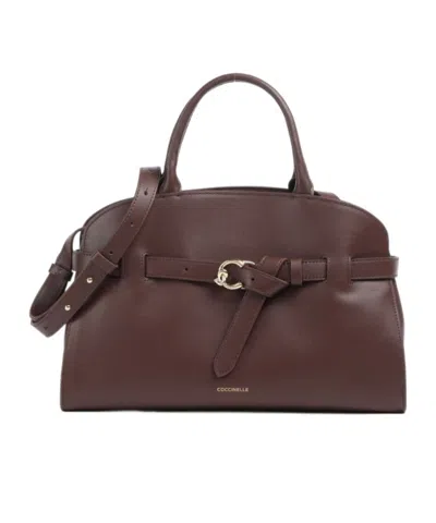 Coccinelle Dual-handle Shoulder Bag In Brown