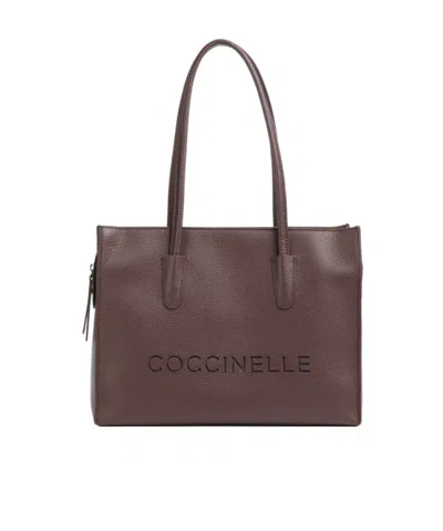 Coccinelle Dual-handle Shoulder Bag In Brown