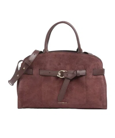 Coccinelle Dual-handle Shoulder Bag In Burgundy