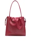 Coccinelle Logo Embossed Drawstring Tote Bag