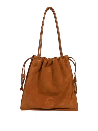 Coccinelle Dulse Large Shoulder Bag In Brown
