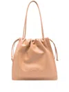 Coccinelle Logo Embossed Drawstring Tote Bag