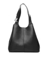 Coccinelle Easy Hobo Bag In Grained Leather In Black