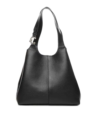Coccinelle Easy Hobo Bag In Grained Leather In Black