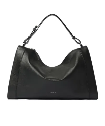 Coccinelle Elinor Large Shoulder Bag In Black
