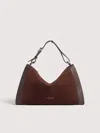 Coccinelle Elinor Suede Bimaterial Medium In Brown