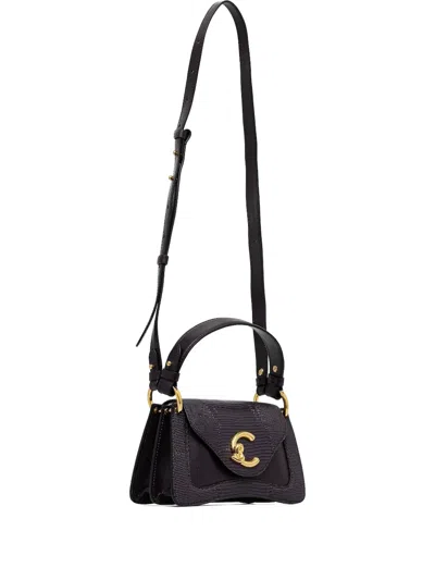 Coccinelle Embossed-leather Cross Body Bag In Purple