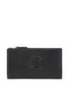 Coccinelle Embossed-logo Leather Wallet In Black