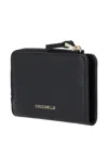 Coccinelle Embossed-logo Zip-around Wallet In Black