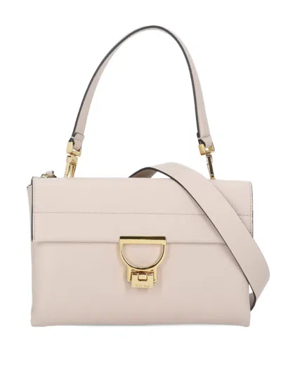 Coccinelle Flap Leather Shoulder Bag In Pink