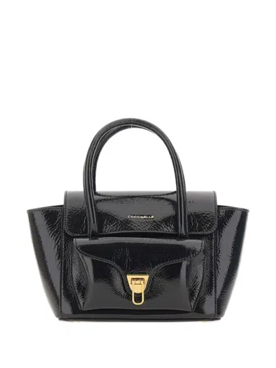 Coccinelle Flap Pocket Tote Bag In Black