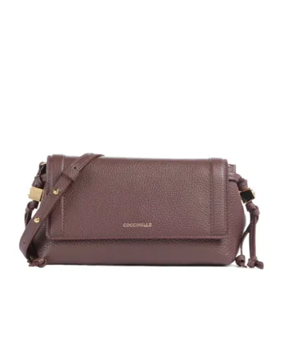 Coccinelle Flap Shoulder Bag In Brown