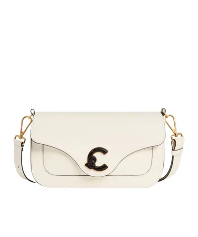 Coccinelle Flap Shoulder Bag In White