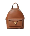 Coccinelle Flap-pocket Zip Backpack In Orange
