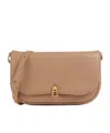 Coccinelle Flip Shoulder Bag In Beige