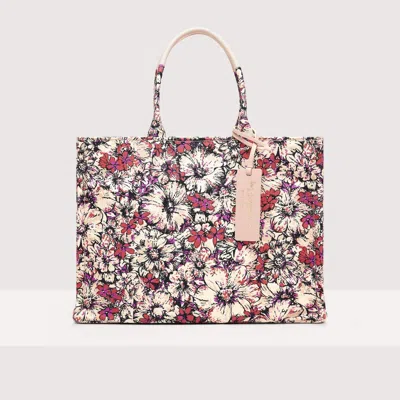 Coccinelle Floral Print Fabric Handbag Never Without Bag Cross Flower Print Medium In Animal Print