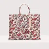 COCCINELLE FLORAL PRINT FABRIC HANDBAG NEVER WITHOUT BAG FLOWER PRINT LARGE