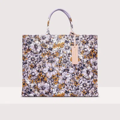 Coccinelle Floral Print Fabric Handbag Never Without Bag Flower Print Large In Multi