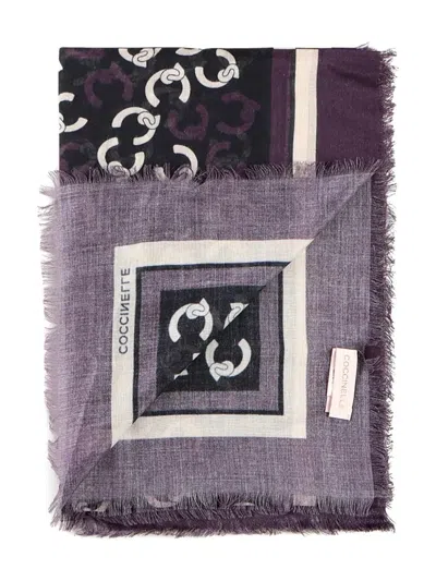 COCCINELLE FRINGED PATTERNED SCARF