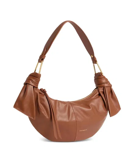 Coccinelle Furoshiki Knot-detail Small Shoulder Bag In Purple