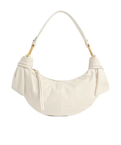 Coccinelle Furoshiki Knot Detailed Small Shoulder Bag In White