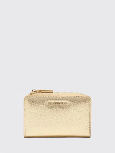 Coccinelle Metallic Zip Wallet In Gold