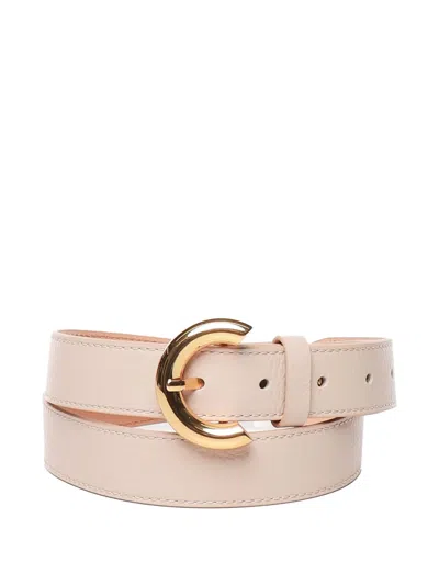 Coccinelle Gold-tone Buckle Leather Belt In Neutral