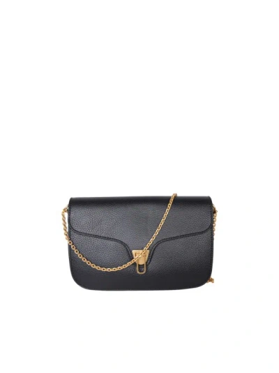 Coccinelle Golden Chain Shoulder Strap Bag In Black