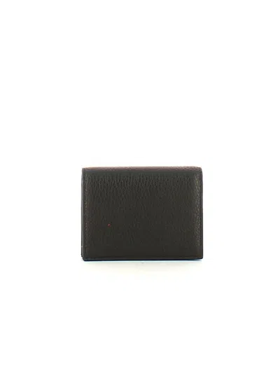 Coccinelle Grained Cowhide Card Case In Black
