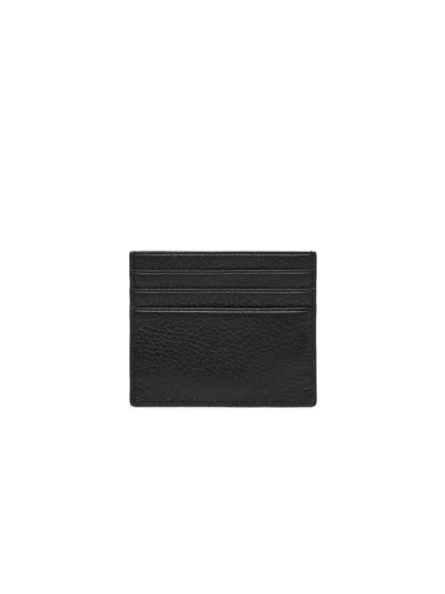 Coccinelle Grained Cowhide Card Case In Black