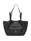 Coccinelle Beat Small Leather Shopping Bag In Black