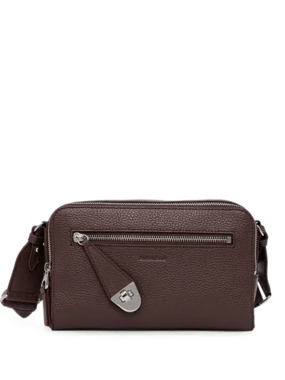 Coccinelle Grained Leather Belt Bag In Brown